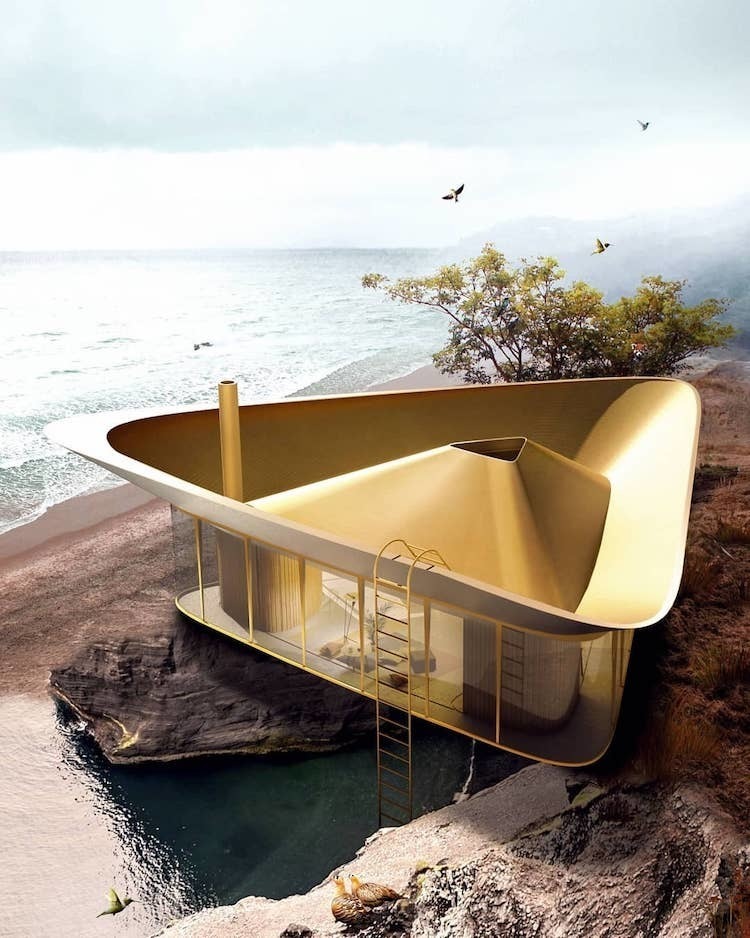 Архитекторы создали проект современного летнего дома мечты с крышей-бассейном