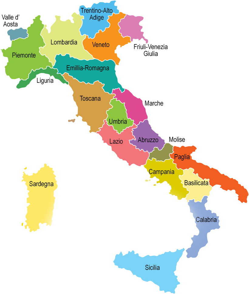 Регионы и курорты Италии